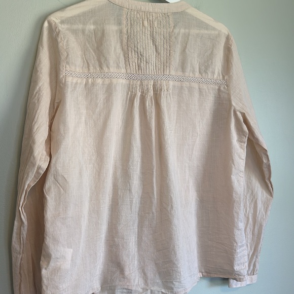 Cream/peach long sleeved button up blouse from indi&cold - Picture 5 of 6